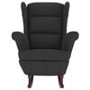 vidaXL Rocking Chair with Solid Wood Rubber Legs Black Velvet