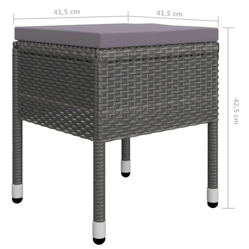 vidaXL 5 Piece Garden Dining Set Grey