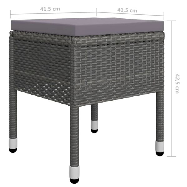 vidaXL 5 Piece Garden Dining Set Grey