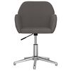 vidaXL Swivel Dining Chairs 2 pcs Dark Grey Fabric