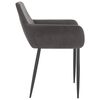 vidaXL Dining Chairs 2 pcs Dark Grey Velvet