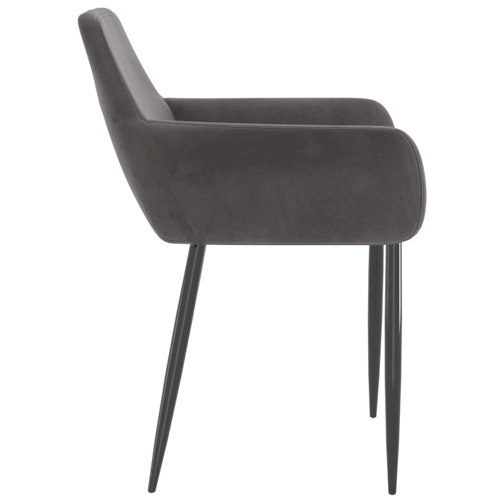 vidaXL Dining Chairs 2 pcs Dark Grey Velvet