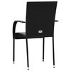 vidaXL Stackable Outdoor Chairs 4 pcs Poly Rattan Black
