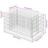 vidaXL Gabion Raised Bed Galvanised Steel 90x50x50 cm