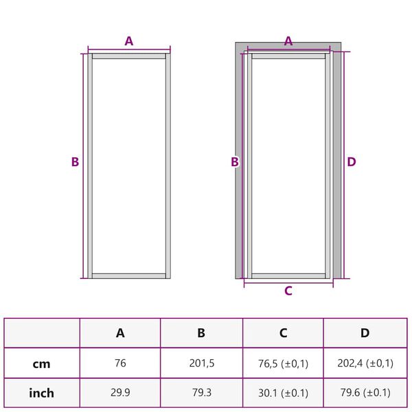 vidaXL Interior Door Black 76x201.5 cm Tempered Glass&Aluminium