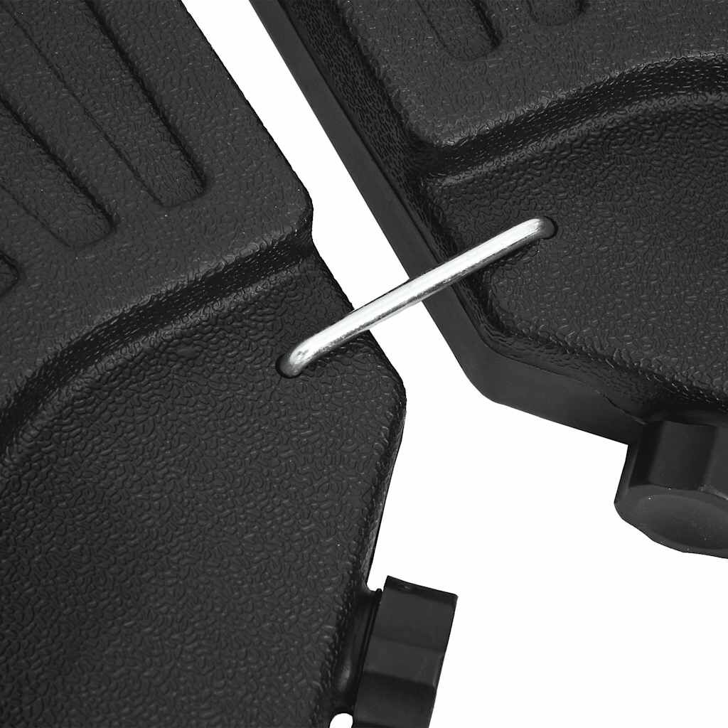 vidaXL Umbrella Base Fan-shaped 4 pcs Black