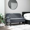 vidaXL Bench with Backrest Dark Grey 119.5x64.5x75 cm Velvet