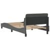 vidaXL Bed Frame "Dover" Dark Grey 100x203 cm Fabric