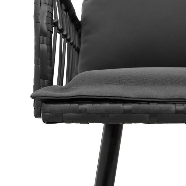 vidaXL L-Shaped Sofa Black 231x173x78 cm Poly Rattan