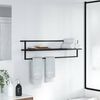 vidaXL Towel Rack Black 95x25x22 cm Iron