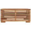 vidaXL Garden Table and Footrest Set & Cream Cushion Solid Teak Wood