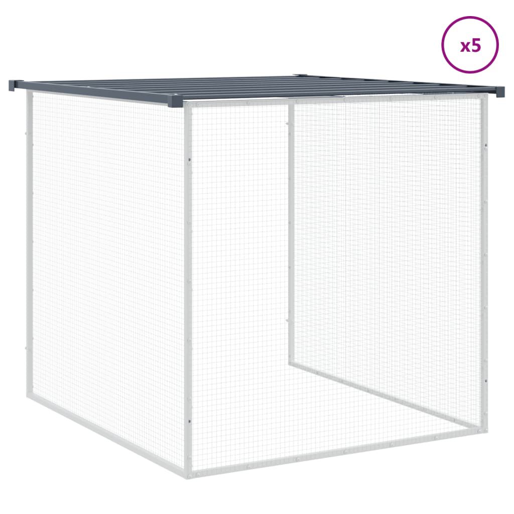 vidaXL Chicken Cage with Roof Anthracite 603x98x90 cm Galvanised Steel