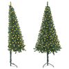 vidaXL Corner Artificial Pre-lit Christmas Tree Green 150 cm PVC