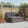 vidaXL 2 Piece Garden Lounge Set with Cushions Poly Rattan Grey