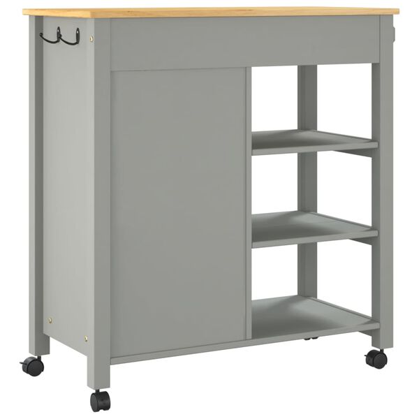 vidaXL Kitchen Trolley MONZA 84x40x90 cm Solid Wood Pine
