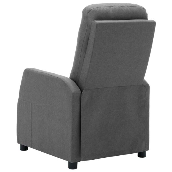 vidaXL Electric Recliner Chair Light Grey Fabric