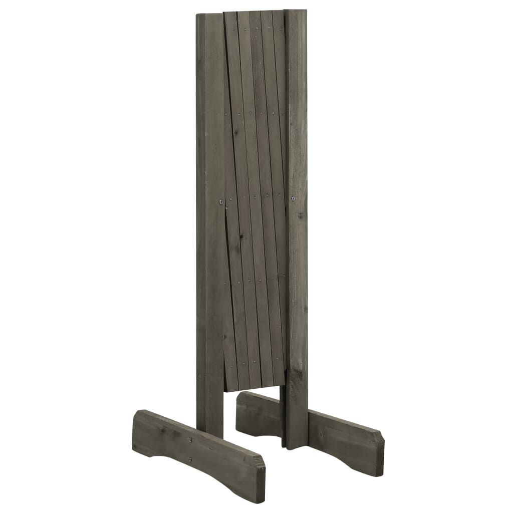 vidaXL Garden Trellis Fence Grey 120x60 cm Solid Firwood