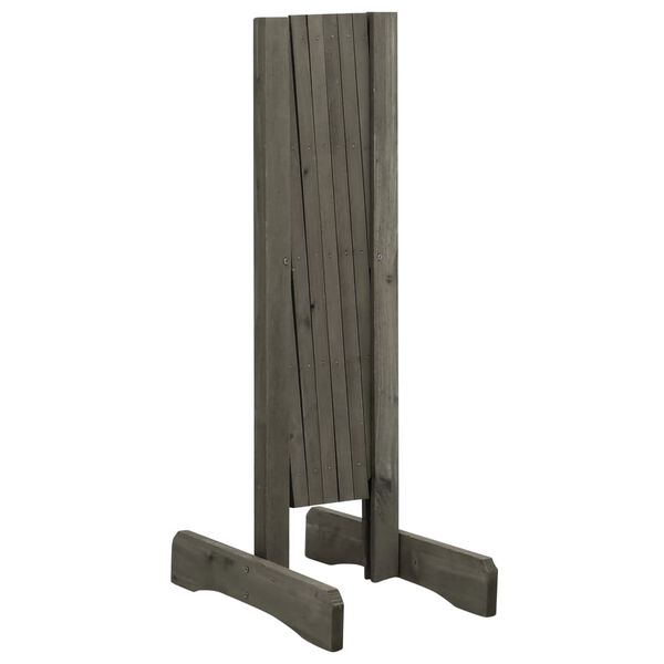 vidaXL Garden Trellis Fence Grey 120x60 cm Solid Firwood