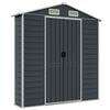 vidaXL Garden Shed Anthracite 191x470x198 cm Galvanised Steel