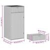 vidaXL Garden Storage Cabinet Black 55x55x111 cm Poly Rattan
