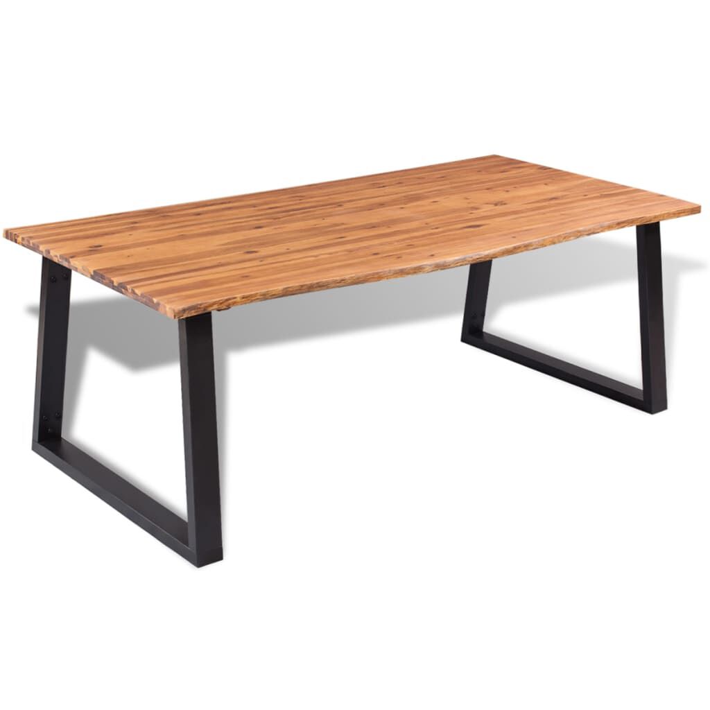 vidaXL Dining Table Solid Acacia Wood 200x90 cm