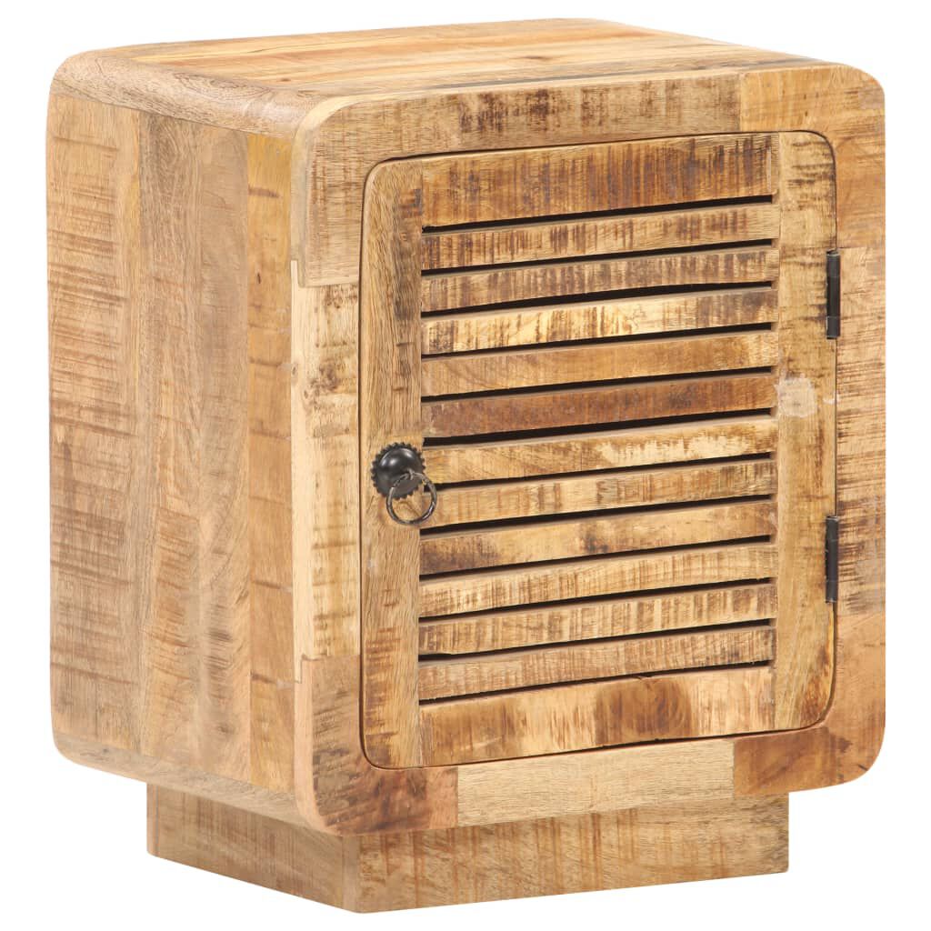 vidaXL Bedside Cabinet 40x30x50 cm Rough Mango Wood