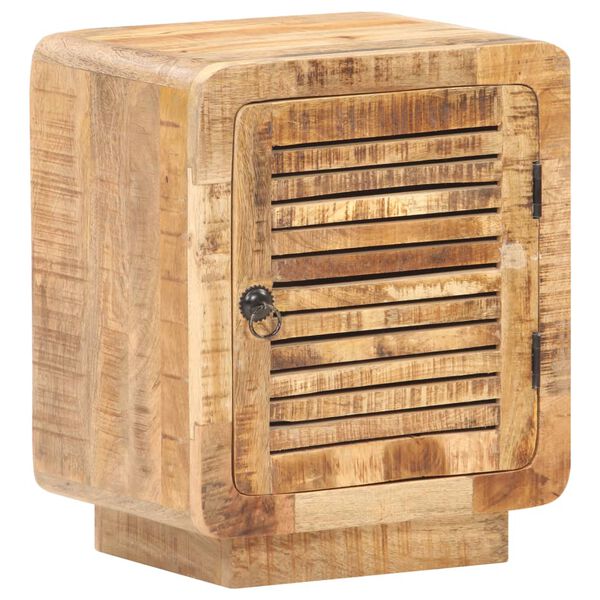 vidaXL Bedside Cabinet 40x30x50 cm Rough Mango Wood