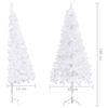 vidaXL Corner Artificial Christmas Tree LEDs&Ball Set White 180 cm PVC