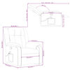 vidaXL Stand up Massage Recliner Chair Cream Fabric