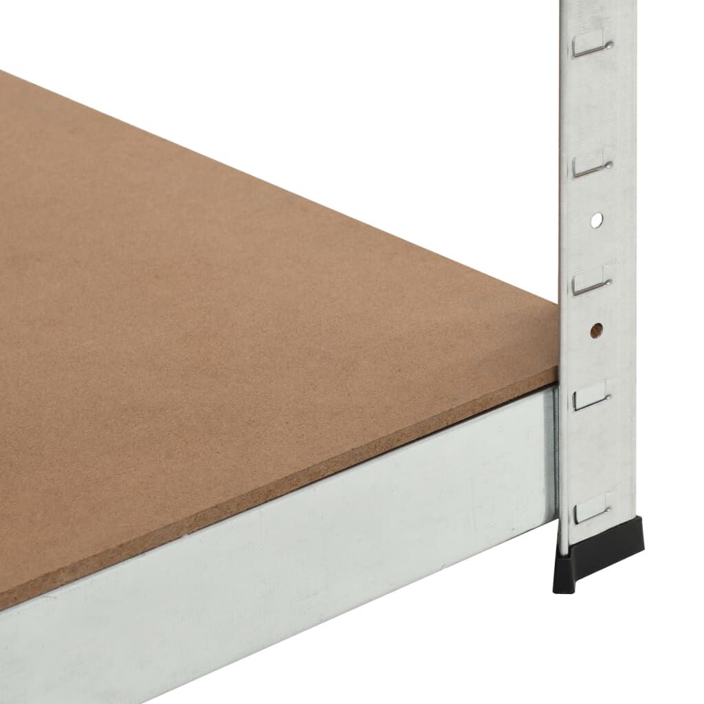 vidaXL Storage Shelf Silver 75x75x180 cm Steel and MDF