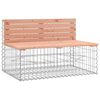 vidaXL Garden Bench Gabion Design 103x70x65 cm Solid Wood Douglas