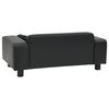 vidaXL Dog Sofa Black 81x43x31 cm Plush and Faux Leather