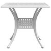 vidaXL Garden Table White 80x80x75 cm Cast Aluminium