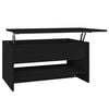 vidaXL Coffee Table | Black | Engineered wood | 80 x 50 x 40 cm