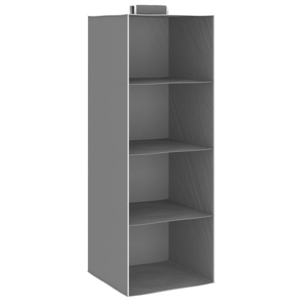 vidaXL Hanging Closet Organisers 2 pcs with 4 Shelves Fabric
