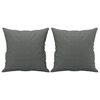 vidaXL 2-Seater Sofa with Throw Pillows Dark Grey 120 cm Fabric