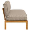 vidaXL Sofa Set with Cushion Taupe 120 x 92 x 69 cm Solid Acacia Wood