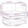 vidaXL Garden Sofas Corner with Cushions 2 pcs Solid Wood Pine