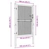 vidaXL Mesh Garden Gate Galvanised Steel 100x150 cm Grey