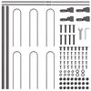 vidaXL Garden Fence 8 pcs Grey 13.6 x 0.6 m Powder-coated Steel