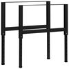 vidaXL Adjustable Work Bench Frames 2 pcs Metal 85x(69-95,5) cm Black