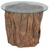 vidaXL Coffee Table Teak Glass 50x40 cm