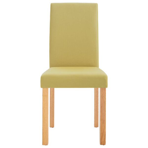 vidaXL Dining Chairs 6 pcs Green Fabric