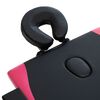 vidaXL Foldable Massage Table 2 Zones Wood Black and Pink