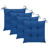 vidaXL Garden Chairs with Blue Cushions 3 pcs Solid Teak Wood