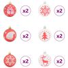 vidaXL Christmas Bauble Set 40 pcs Red and White