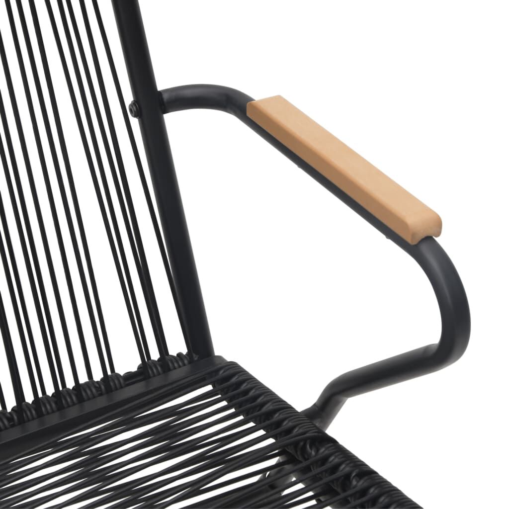 vidaXL Garden Chairs 2 pcs Black 58x59x85.5 cm PVC Rattan