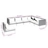 vidaXL 7 Piece Garden Lounge Set with Cushions Poly Rattan Dark Grey