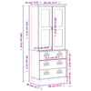 vidaXL Highboard VIKEN White 80x40x190 cm Solid Wood Pine