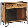 vidaXL Sideboard 80x31x71 cm Solid Rough Mango Wood
